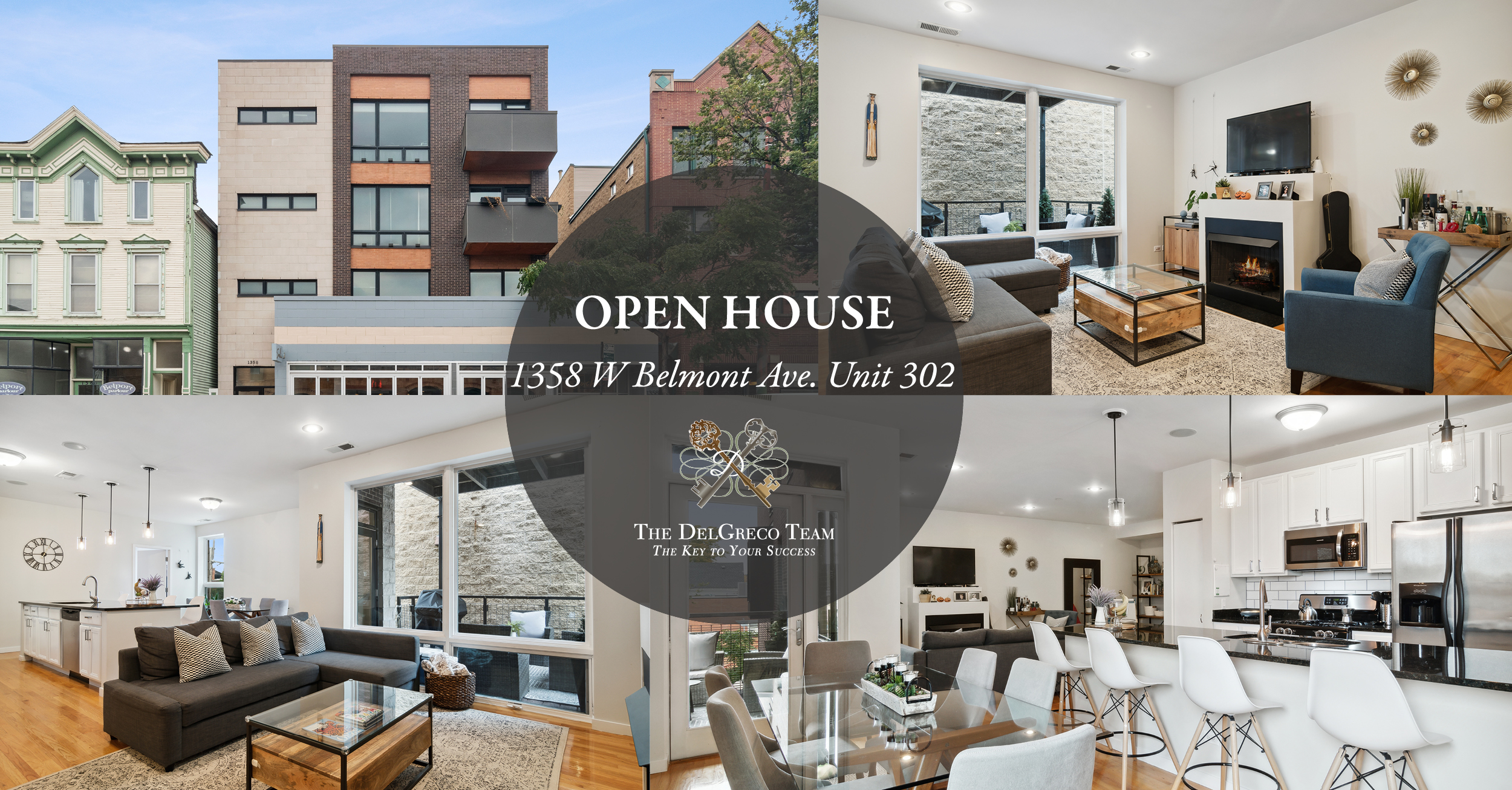 Lakeview - 1358 West Belmont Avenue Unit 302, Chicago, IL 60657 - Instagram Link for The DelGreco Team Open House